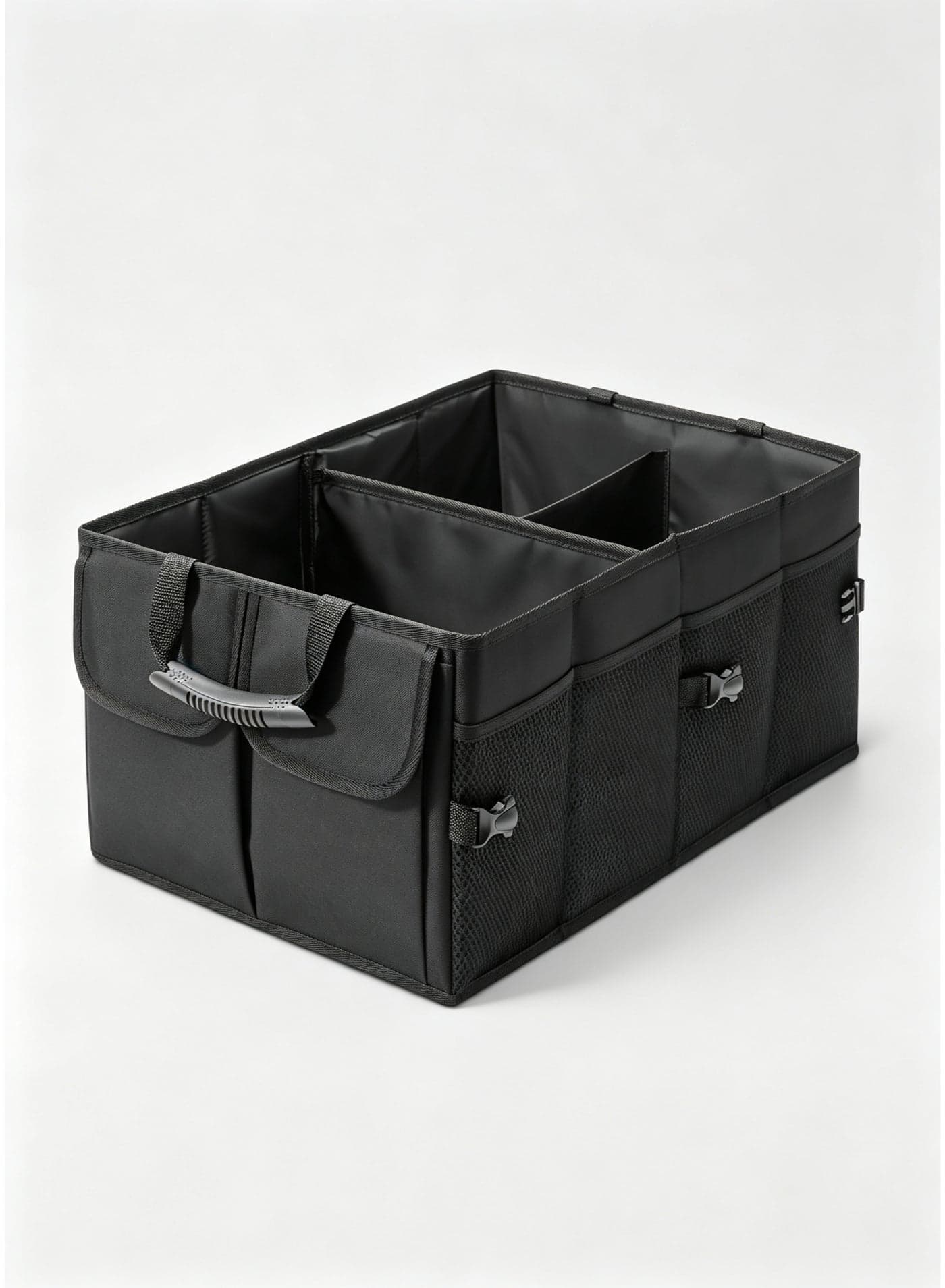 Foldable car trunk storage box, storage box with reinforced handle, car accessory bag, car storage box, made of 600D waterproof PVC fabric, suitable for camping, picnics, home, garage and other occasions.