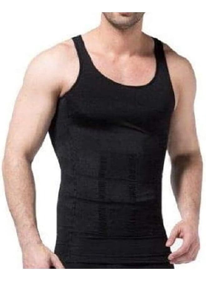 NAKXUS Mens Slimming Body Shaper Vest Shirt Mens Athletic Compression Shirt Slimming Body Shaper Tank Top Abs Abdomen Slim Vest Undershirt