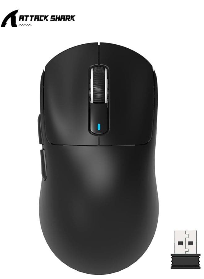 X3 Lightweight Wireless Gaming Mouse with Tri-Mode 2.4G/USB-C Wired/Bluetooth,Up to 26K DPI, PAW3395 Optical Sensor,Kailh GM8.0 Switch,5 programmable Buttons for PC/Win/Mac(Black)