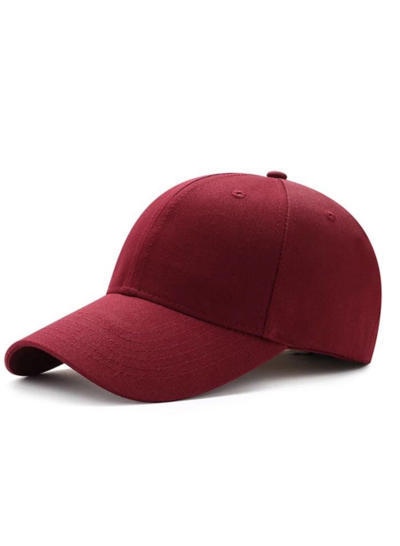 NOVOLAN Baseball Cap Duckbill Cap Sun Hat Peaked Cap Sun Visor Solid Color Cotton Men & Women Cap Shade Baseball Outdoor, Adjustable Copper Buckle Head Size Flattering 54-62cm 18 Color (Burgundy)