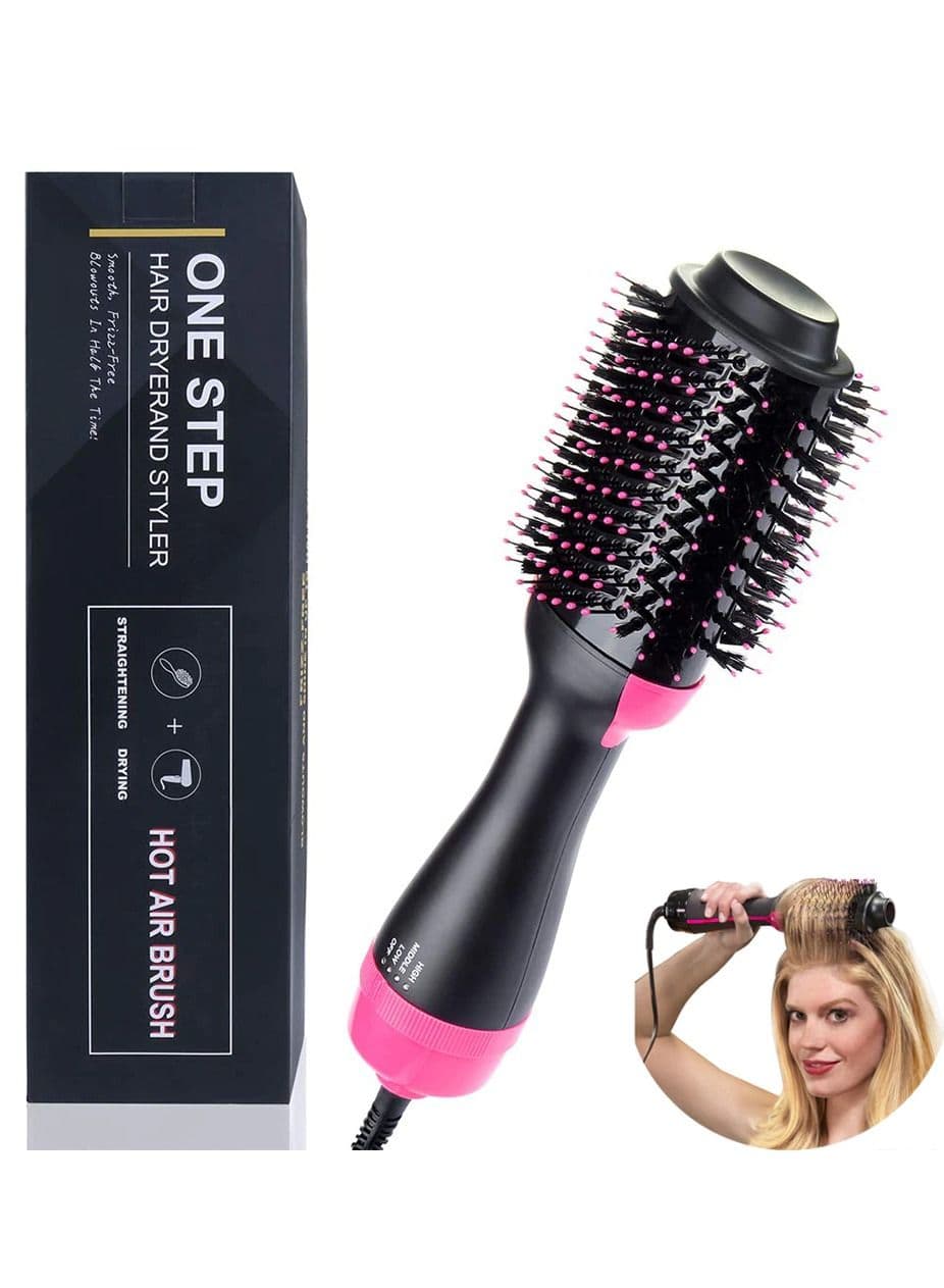 Hair Dryer Brush, Blow Dryer Brush, Anti-Frizz Hair Brush Blow Dryer, Negative Ion Hot Air Brush Styler and Dryer with Ceramic Coating, Blow Dry Brush for Straightening, Drying, Curling