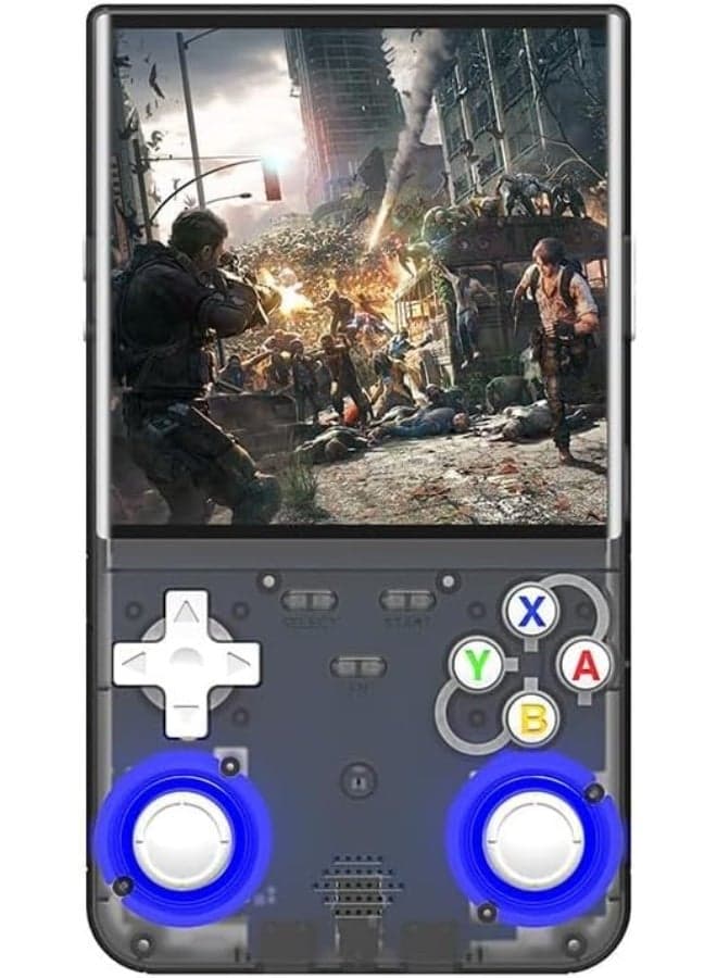 R36 Ultra Retro Handheld Game Console – 4.0" IPS Screen, 64GB Built-In Storage with 20,000+ Games, 3000mAh Rechargeable Battery, 20+ Simulators, Linux OS, Portable Pocket Arcade (Transparent Black)