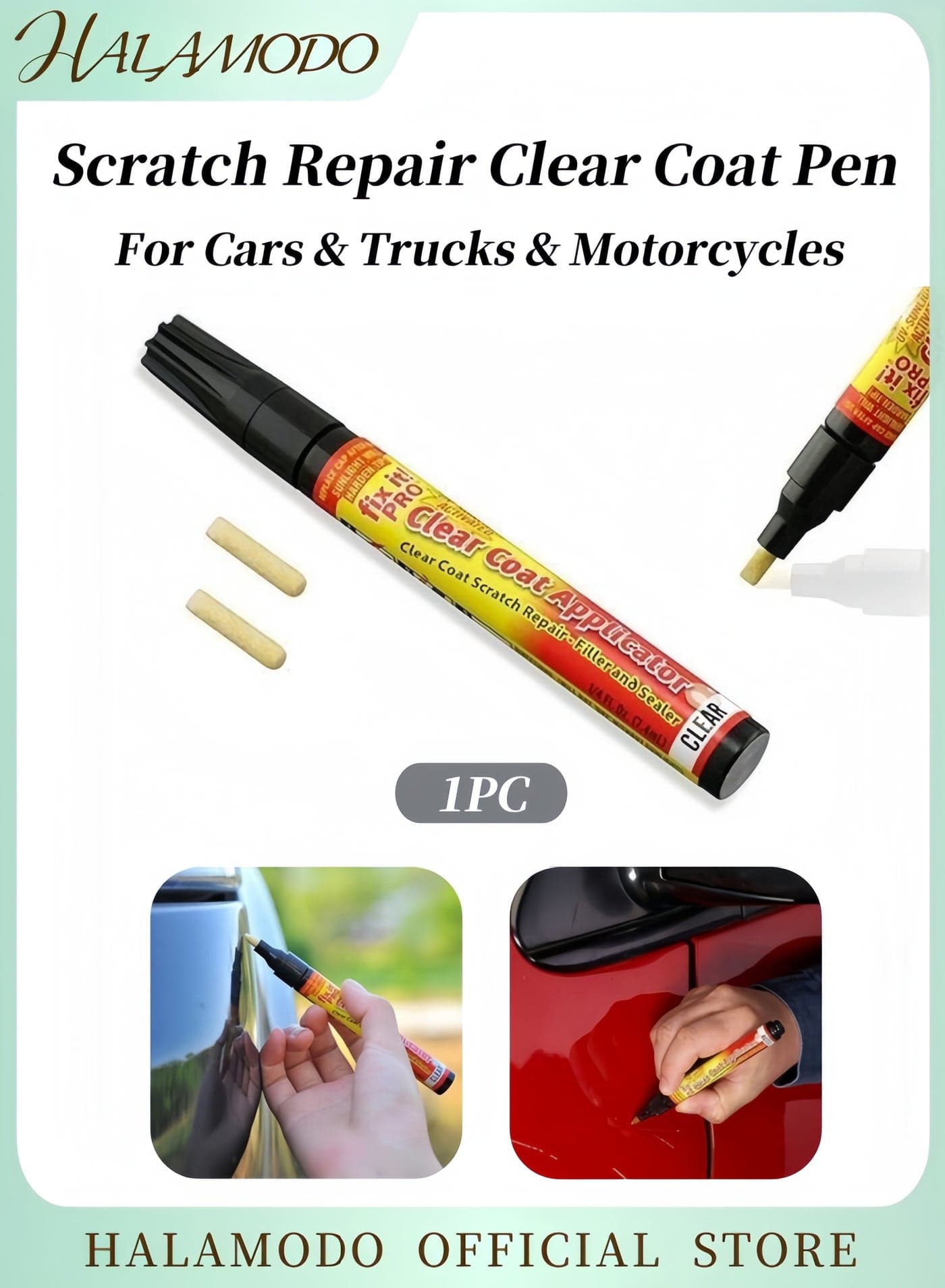 Car Touch Up Paint Pen Auto Paint Scratch Remover Car Clear Coat Scratch Repair Filler Universal Auto Paint Pen for Cars & Trucks & Motorcycles & Boat