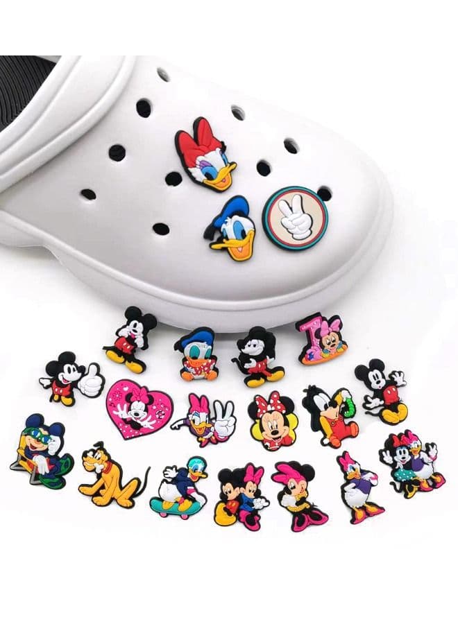 20-Piece Crocs Shoe Decoration Charms, Cartoon Series Charms Shoes Charm for Crocs Hole Hole Shoe, for Kids Boys Girls Men Women Party Favor