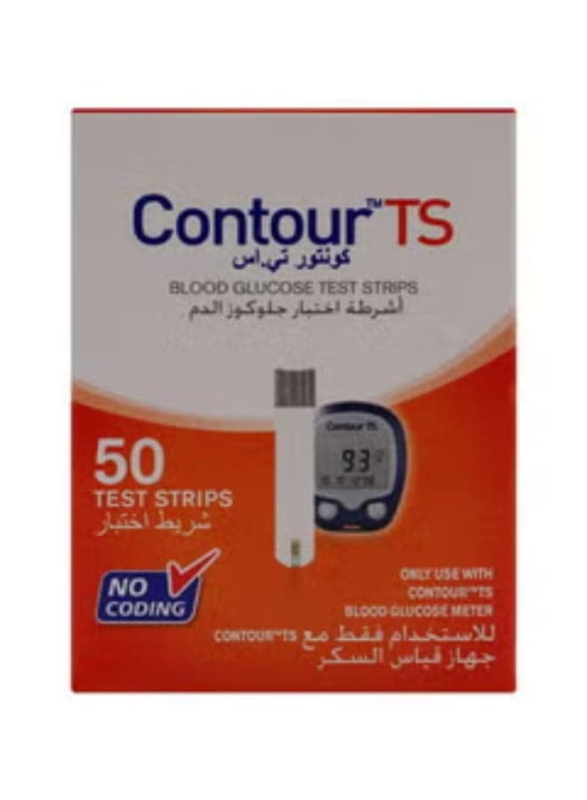 Pack Of 50 Contour TS Blood Glucose Test Strips