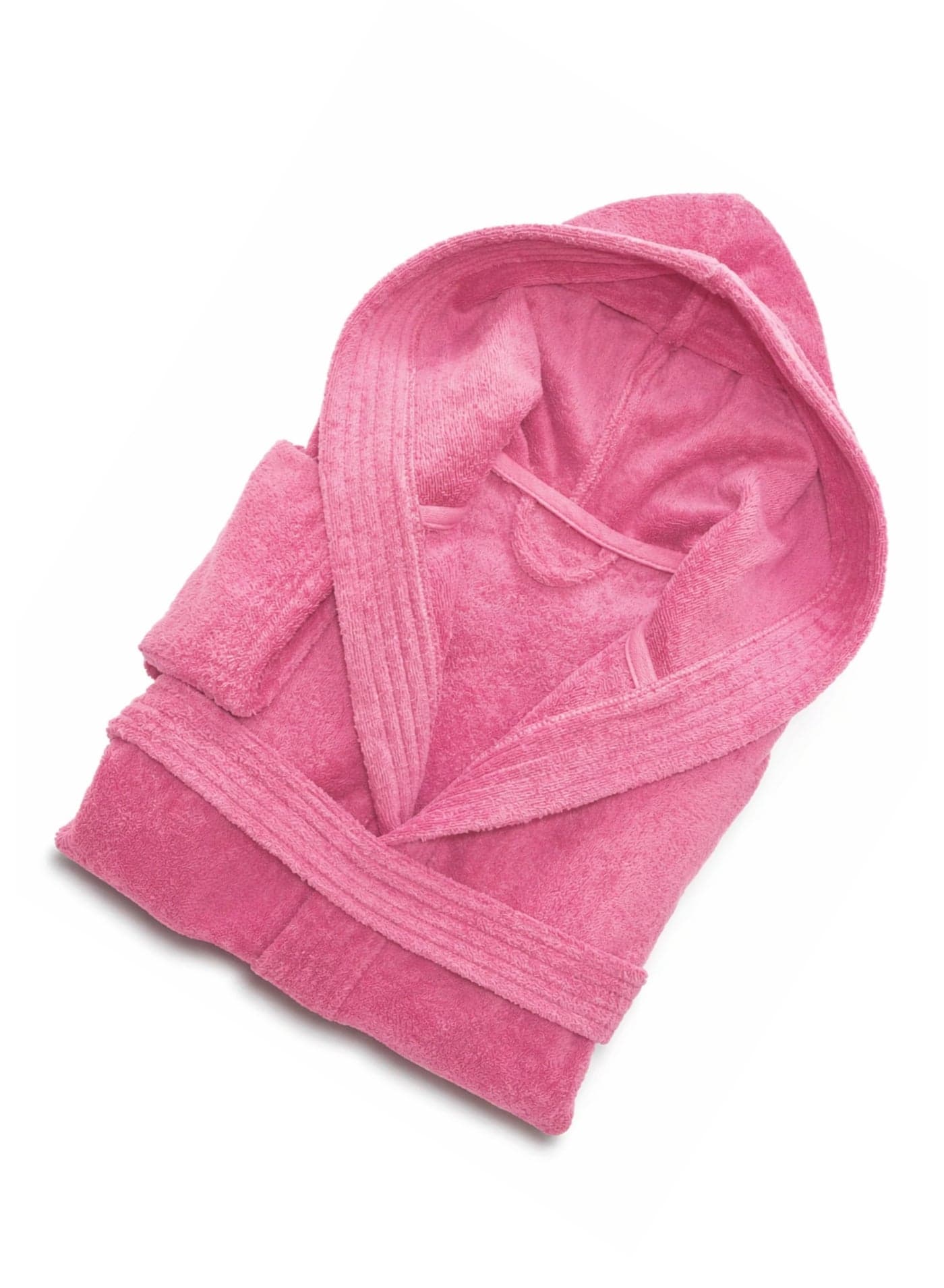 Unisex Hooded Pink Bathrobe 100% Cotton Soft Absorbent Spa & Hotel Quality Bath Robe for Men & Women