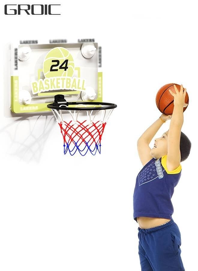 Mini Basketball Hoop Set for Kids, Basketball Hoop for Door Complete Basketball Game Accessories with 1 Balls, Basketball Peripheral Toys, Basketball Hoops for Indoor Outdoor