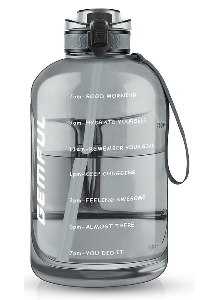 3l Goal Large Water Bottle with Handle BPA Free Leakproof Motivational Big Sports Capacity Drink Jug