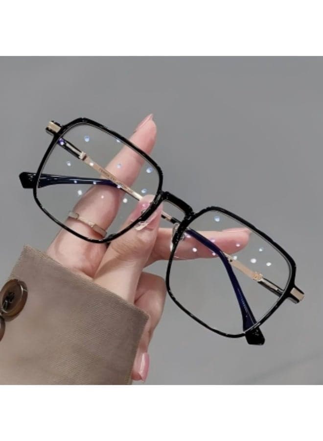 1pc Protection Ocean Fashion Glasses - Clear Transparent Lenses, Lightweight Durable Frame for s, & Driving, European-Inspired Fashionable Design, Stylish Eyewear, Modern Eyewear, Premium Eyewear, Stylish Professionals, Highquality Lenses, Fashionconscious Users for daily (Includes eyeglass case)
,blue lighe blocking glasses,eyeglasses