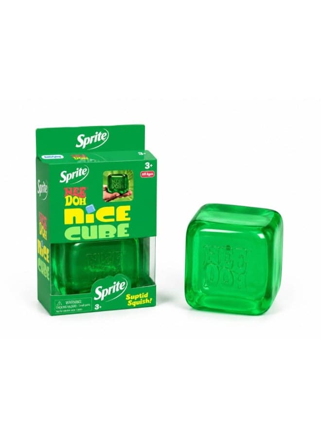 Sprite Single Piece Nice Cube Squishy Stress Relief Toy | Soft Squeeze Fidget Sensory Cube | Slow Rising Squash Toy for Kids & Adults | Anxiety Relief Desk Toy | Age 3+-Green