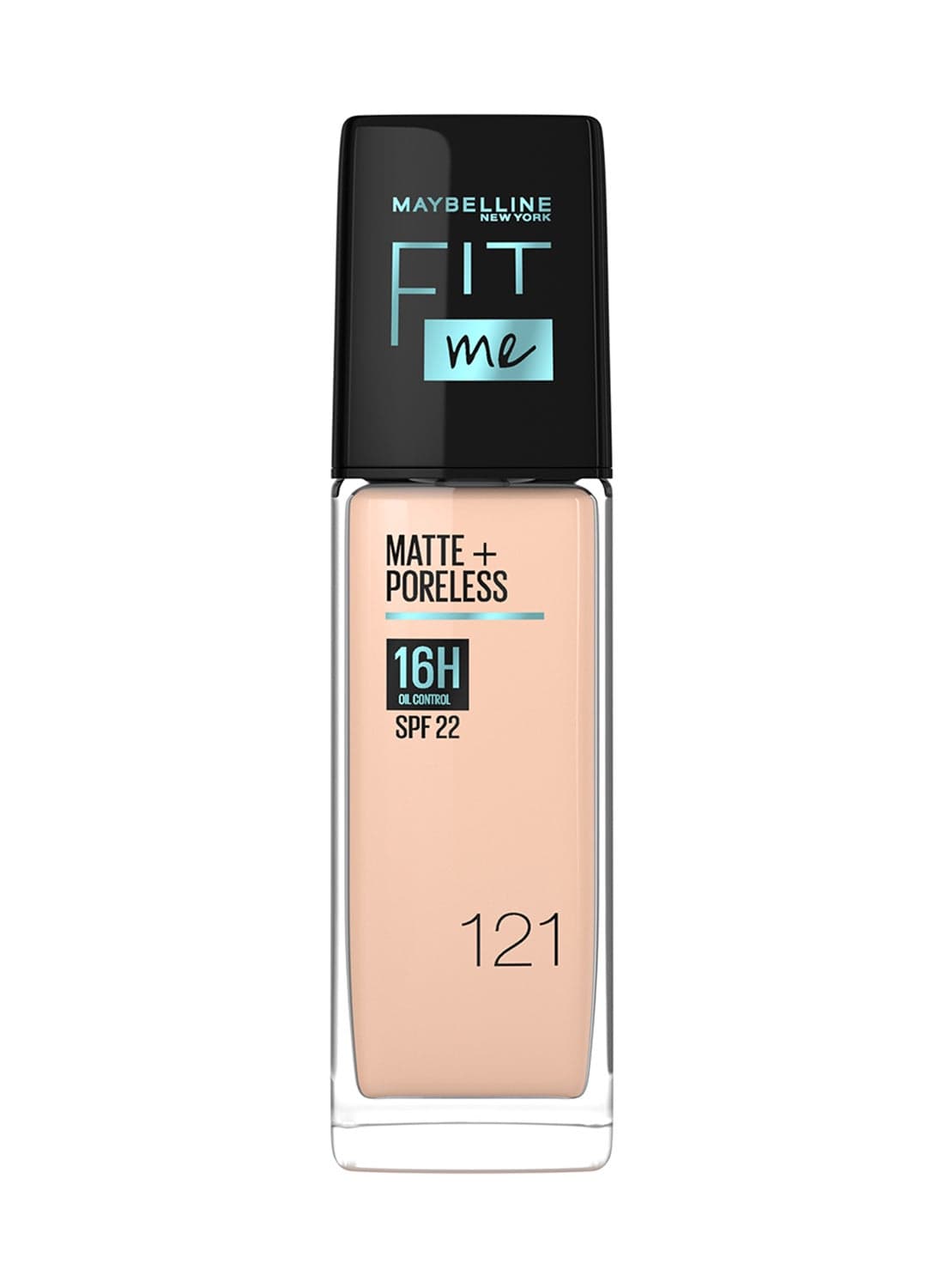 Fit Me Matte & Poreless Foundation 16H Oil Control with SPF 22 PA++ - 121 Packaging May vary