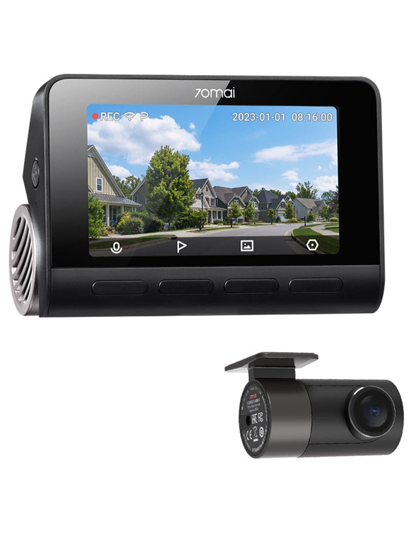 Dash Cam 4K A810S-2 HDR Set,True 4K and 1080P Dual-Channel,Night Owl Vision,4G LTE Compatible,Build-in ADAS and GPS,Upgrade Supercapacitor WiFi 6, App and Voice Controll