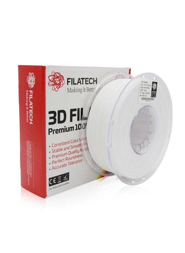 Premium PLA 3D Printing Filament – Snow White | Made in UAE | Non-Toxic, Easy Extrusion, Ideal for Fine Details