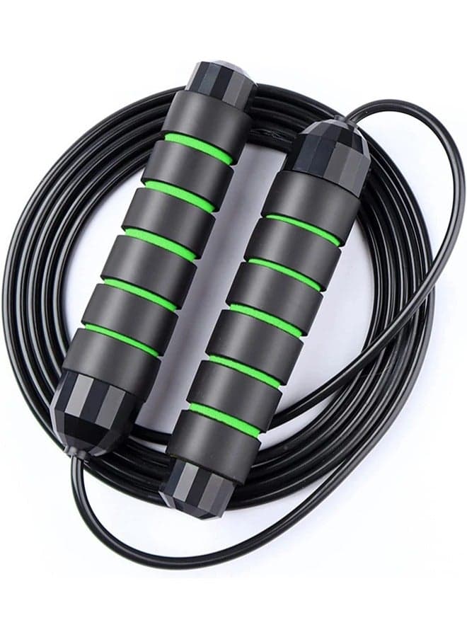 Skipping Rope Adult With Ball Bearings For Women, Men, And Kids , Adjustable Steel Speed Jump Rope For Workout With Foam Handles For Gym Fitness Home Exercise