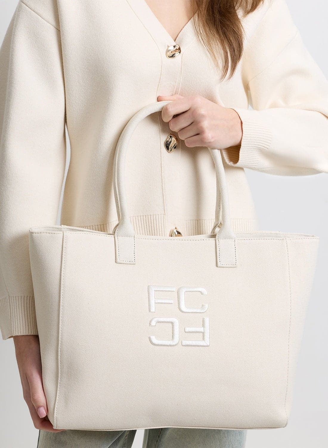 Women Beige Kora Tote Bag
