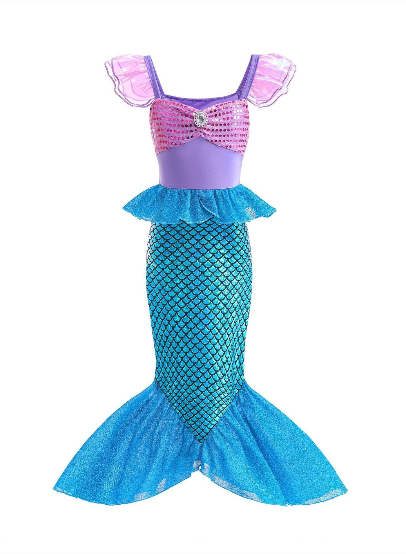 Girls Mermaid Costume Princess Dress Up