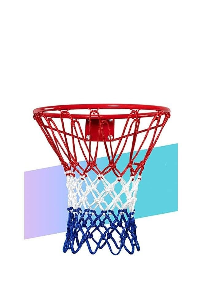 Basketball All-Weather Net, Red/White/Blue – Heavy-Duty, Outdoor Use