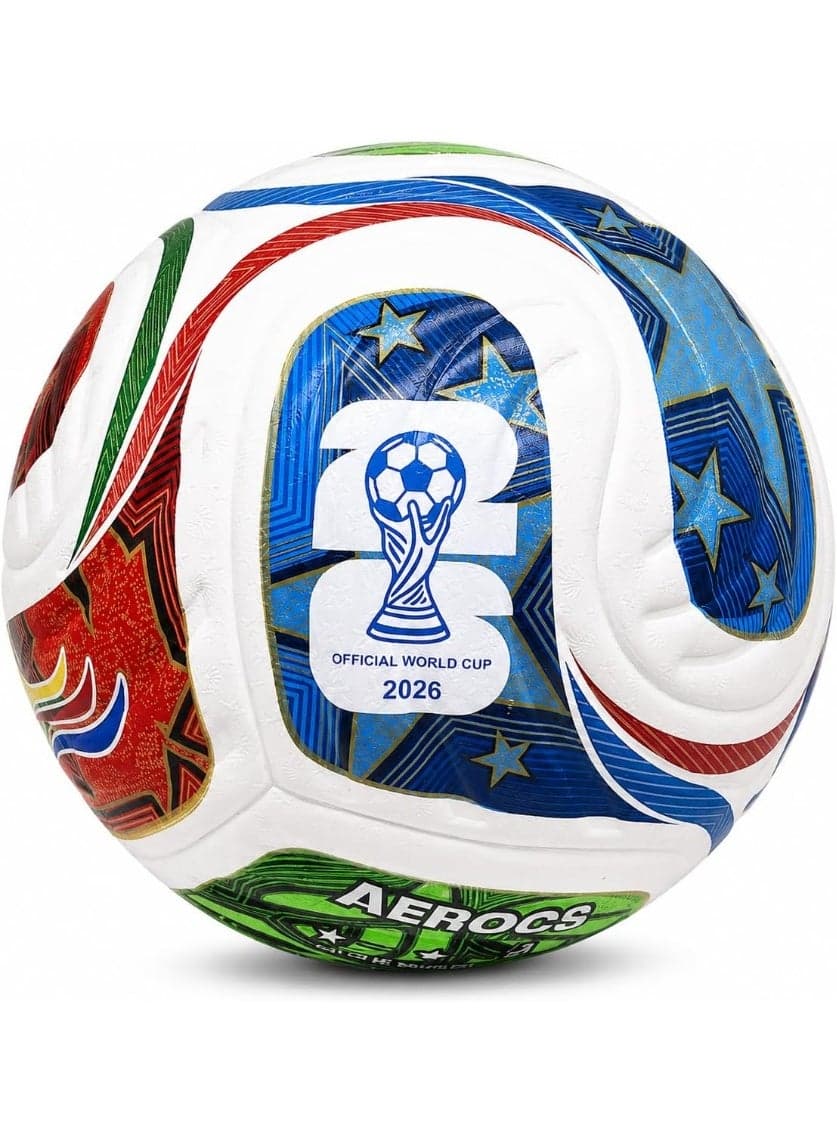 Professional Size 5 Soccer Ball – Premium PU Leather Football with Soft Touch Grip, Durable Machine Stitching & Butyl Bladder for Optimal Air Retention – Ideal Training, Practice & Match Play on Grass or Turf