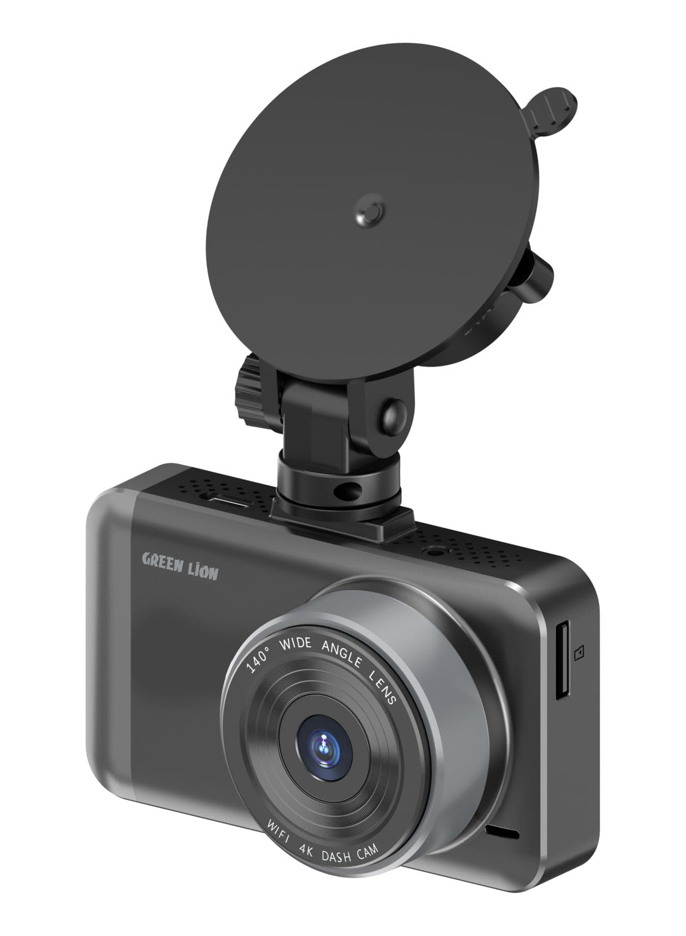 Dash Cam Pro Front and Rear with Super Night Version / Suction Cup Mount / Car Camera Built-in Microphone & Speaker / 140° Wide Angle Lens / 3.0" IPS HD Display / Functional Buttons / 4K & 1080 Pixels Resolution / Dashcam USB-C Power Interface / 360° Rotatable Rear Camera - Black
