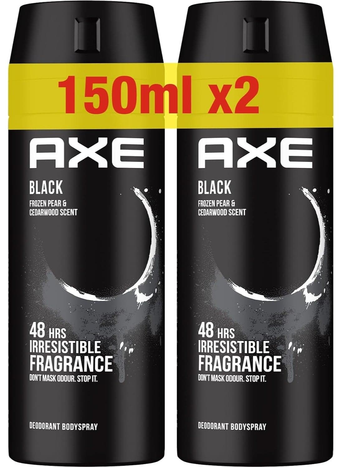 Fresh Black Body Spray Deodorant 2x150ml