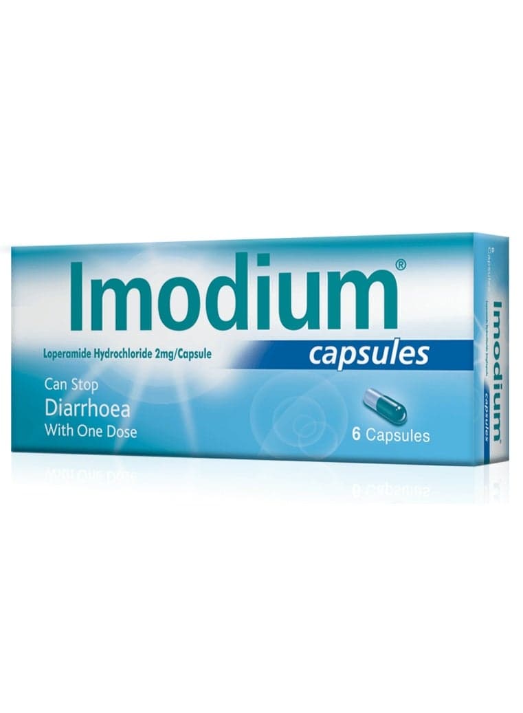 Imodium 2mg Capsules 6’s (Fast Relief from Diarrhea & Stomach Upset)