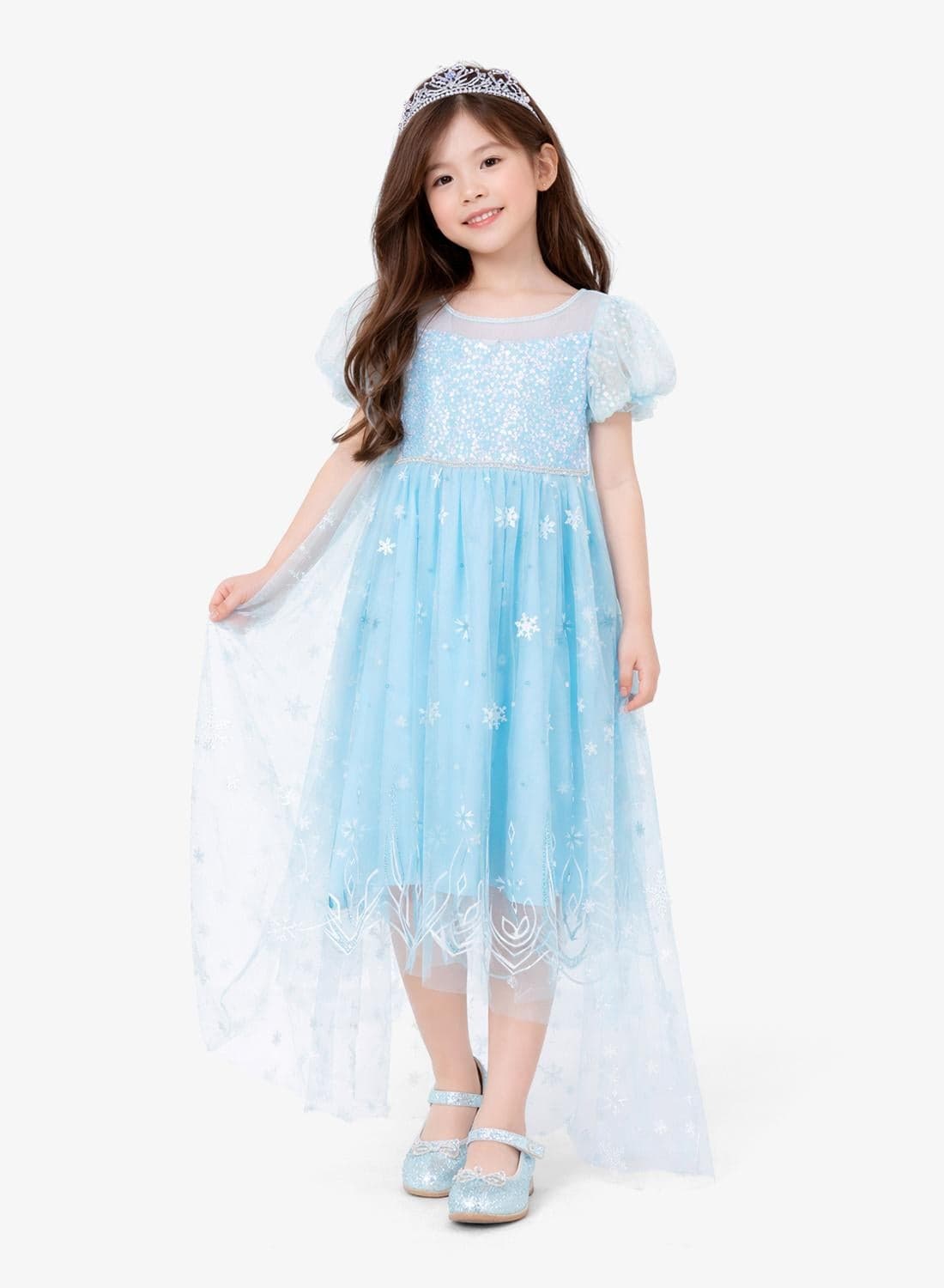 Blue Sequin Princess Dress
