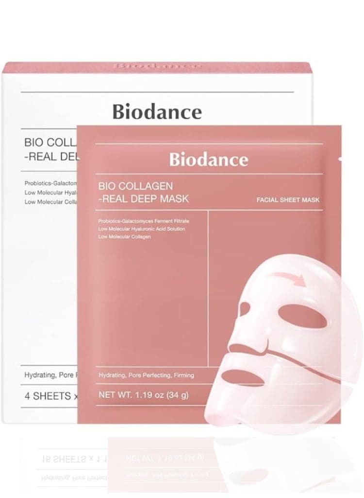 Fine Lines, Loss of Firmness & Dull Skin Treatment – Biodance Bio-Collagen Real Deep Mask for Elasticity Boost, Radiance & Intensive Plumping Care