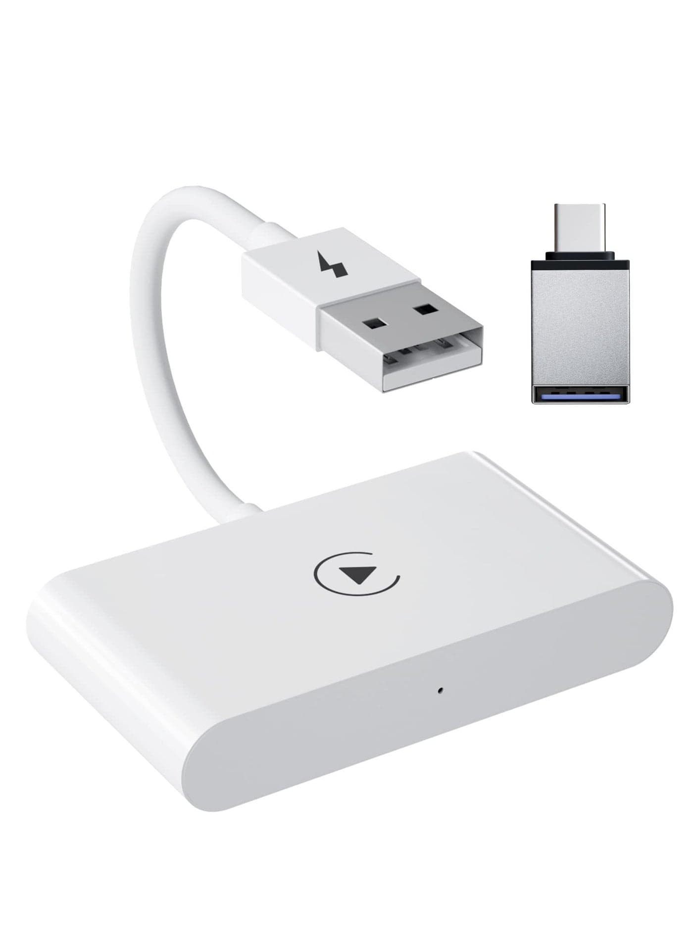 Wireless CarPlay Adapter for iPhone Wireless Carplay Dongle Converts Factory Cars Wired Carplay to Wireless Carplay Bluetooth Adapter 5Ghz WiFi Auto-Connect Online Update Support iOS 13+
