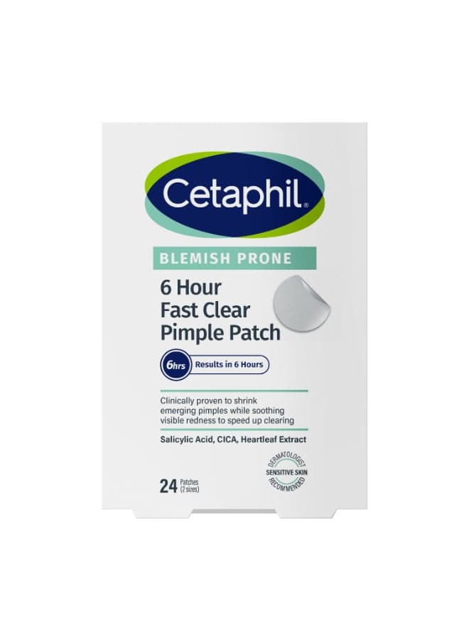 Blemish Prone 6 Hours Fast Clear Pimple Patches, Ultra-Thin Salicylic Acid Invisible Spot Cover, Improve The Look Of Early-Stage Blemishes | Dermatologist Recommended | 24-Count| White