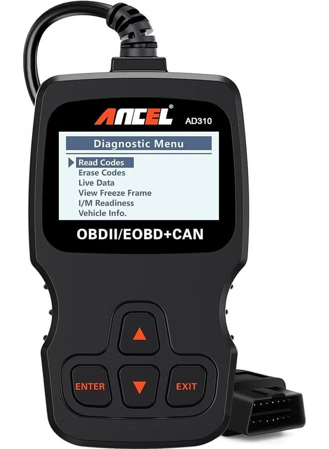 Ancel AD310 Classic Enhanced Universal OBD II Scanner Car Engine Fault Code Reader CAN Diagnostic Scan Tool, Read and Clear Error Codes for 1996 or Newer OBD2 Protocol Vehicle (Black)