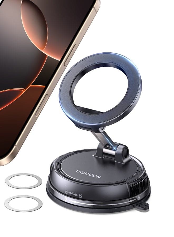 Car Phone Holder for Magsafe 36KG Strongest Suction and 2500gf Strongest Magnetic 360° Adjustable Car Phone Mount, Phone Holders for Your Car for iPhone17/16 Series, Galaxy S26/25 Ultra, Android Phones Black