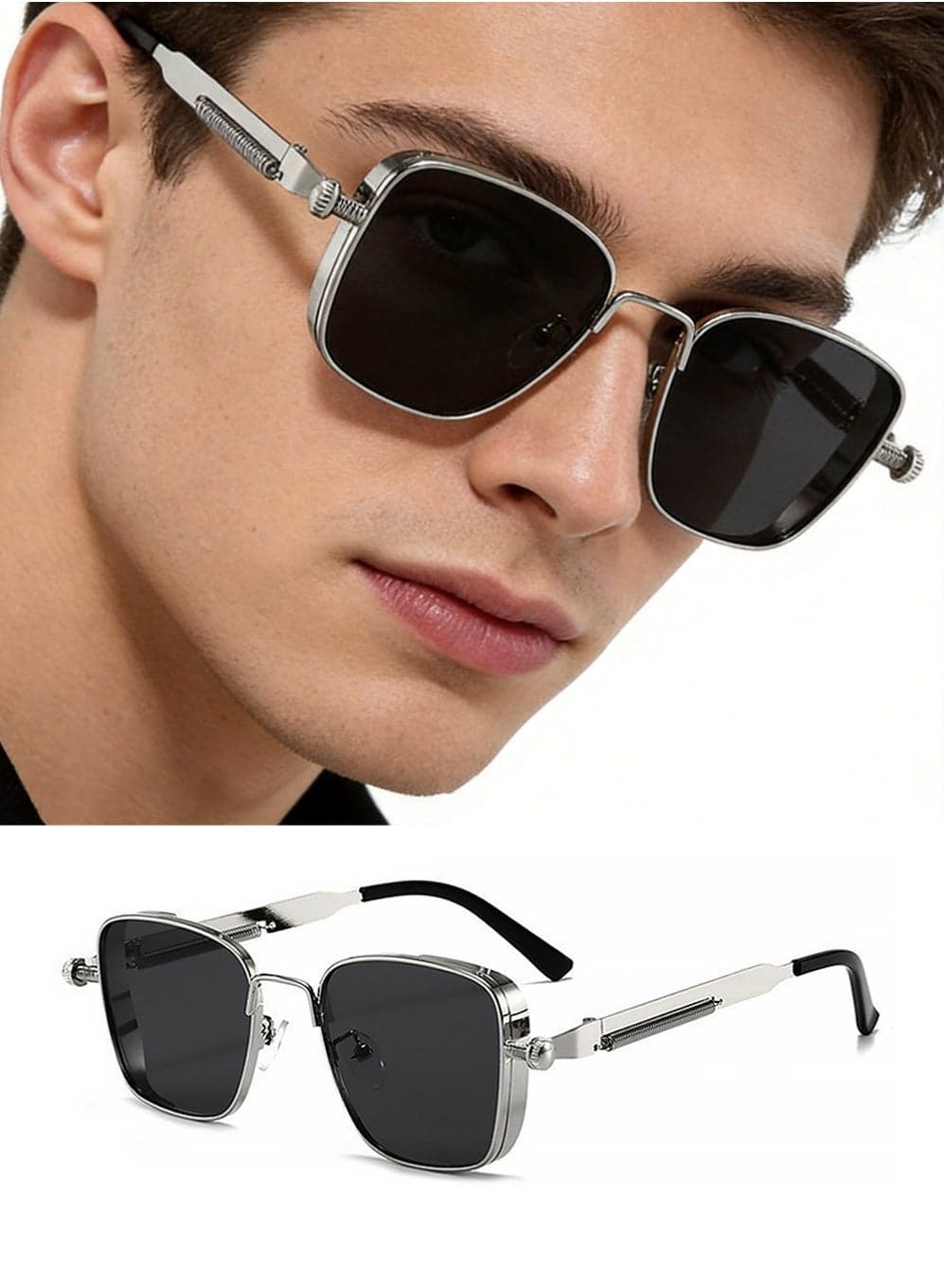 Polarized Sports Sunglasses for Men and Women 100% UV Protection Wrap-around and Unbreakable Suitable for Fishing and Driving