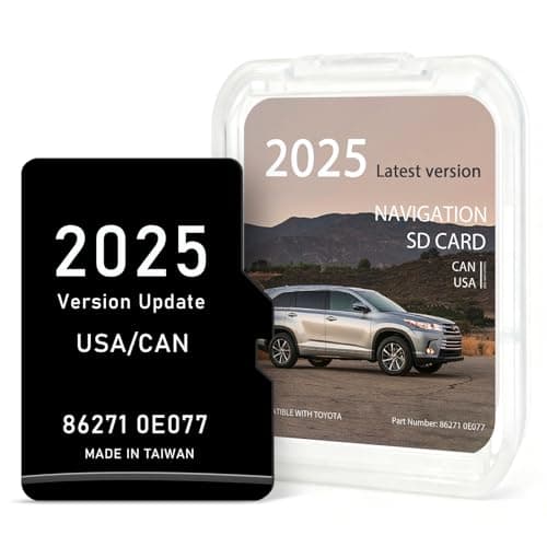 Navtimi 2025 Latest Navigation SD Card Update Compatible for Toyota Tacoma,RAV4,Highlander,4Runner,Tundra, Camry,Sienna,Avalon,Prius,Corolla Accessories- GPS Navigation Map SD Card Update USA/Canada