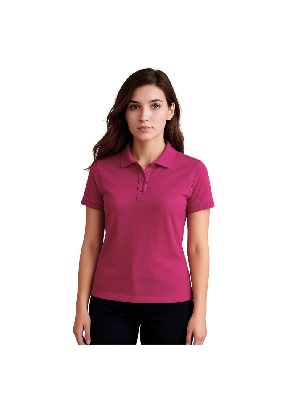 Women's Regular-Fit Golf Polo T-shirt Pure Cotton Short Sleeve 220 GSM Basic Colors