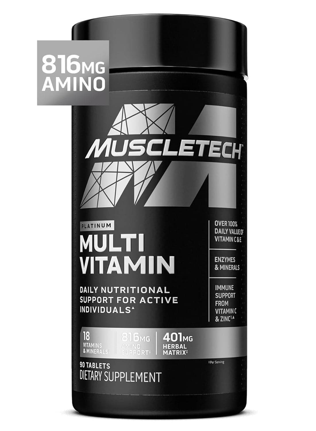 Platinum Multi Vitamin for Men Women Daily MultiVitamin Immune Support 90 Tablets