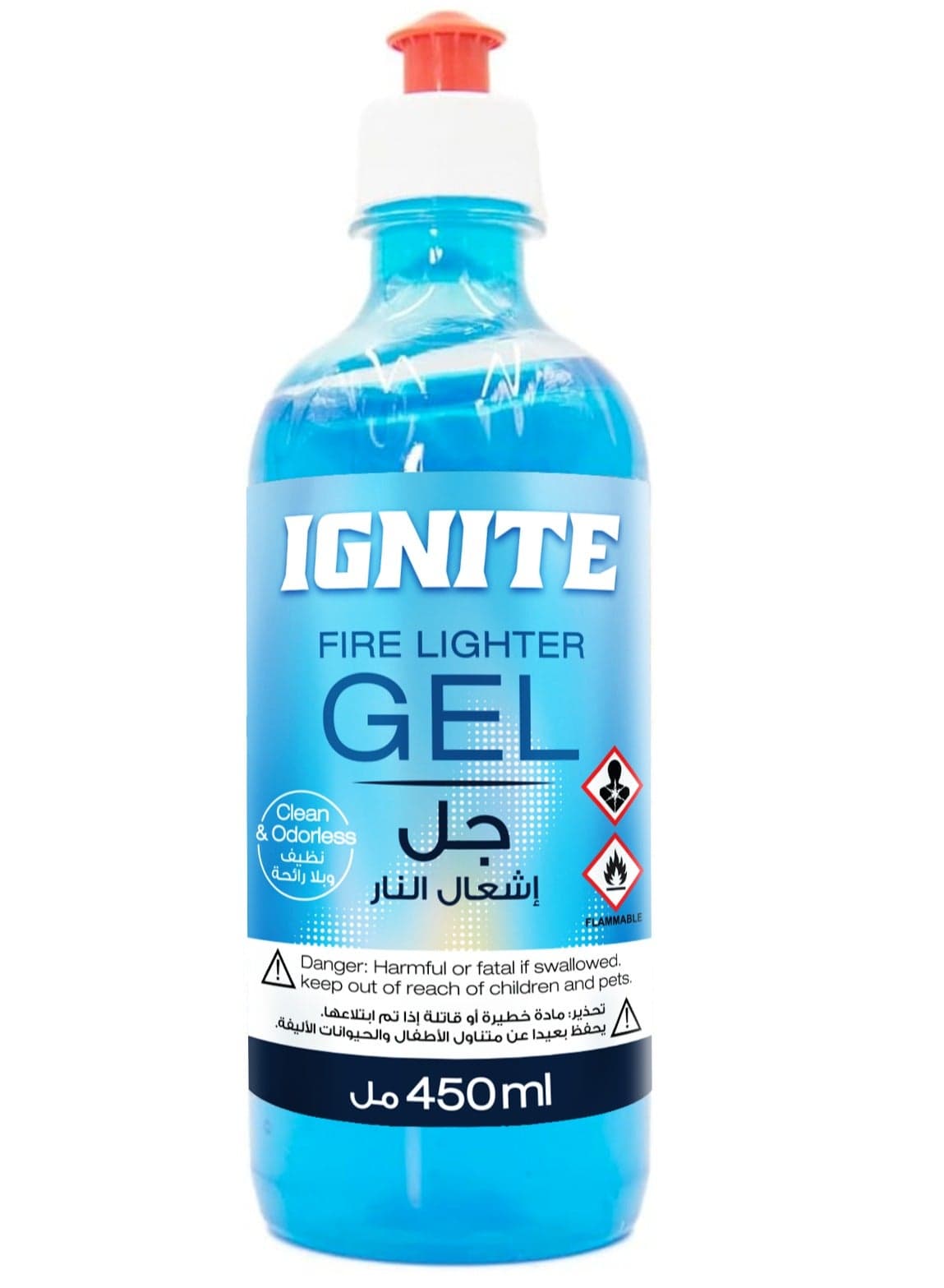 Ignite Clean & Odorless Fire Lighter Gel Starter Fuel Barbecue Charcoal starter 450ml