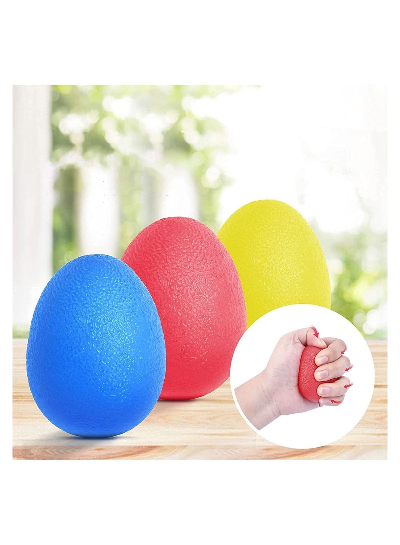 Hand Grip Strength Trainer Finger Strength Trainer Stress Relief Ball for Adults and Kids Squishy Wrist Rehab Therapy Hand Grip Ball
