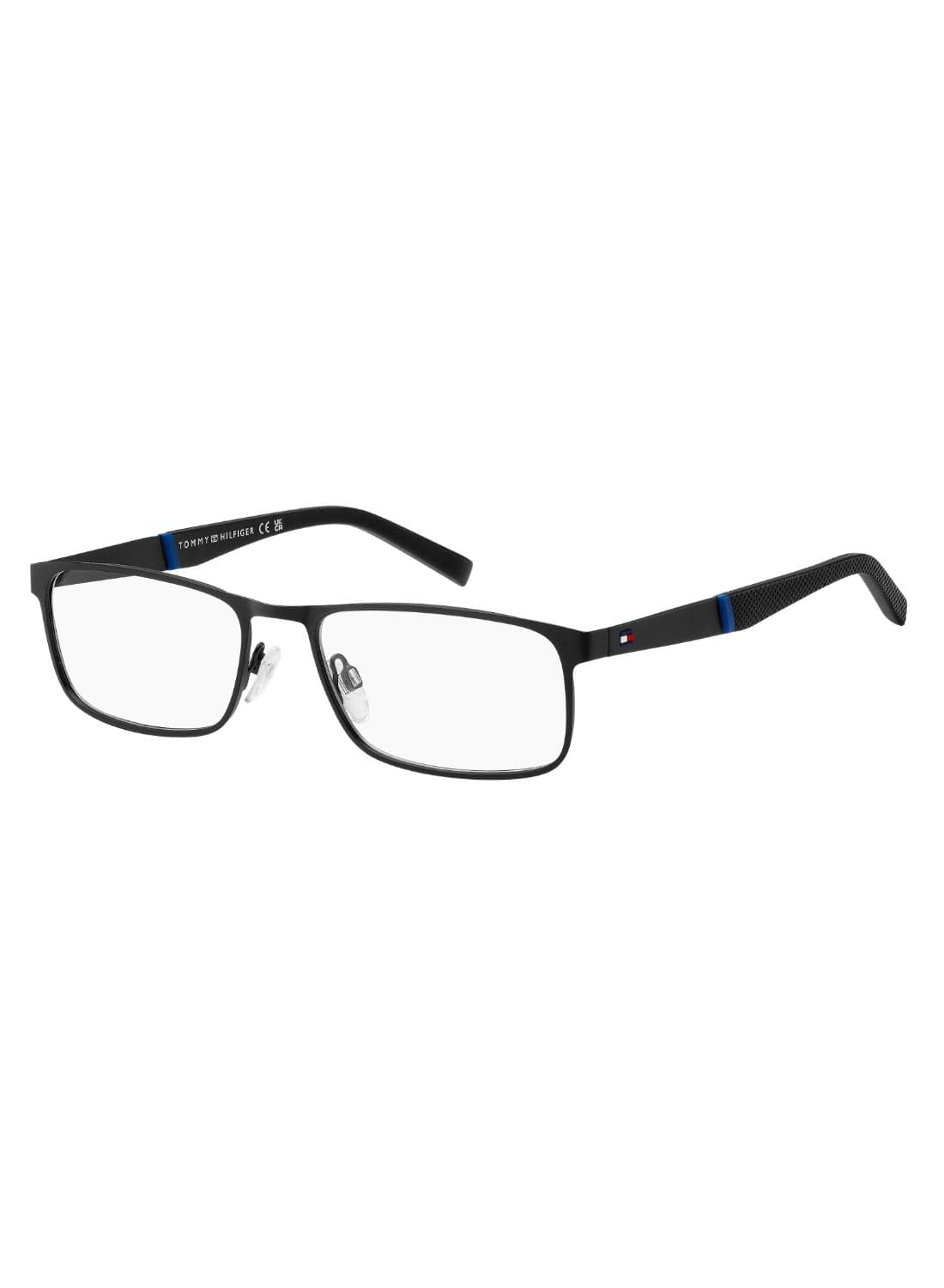 Men's Rectangular Shape Stainless Steel Sunglasses TH 2082 35 - Lens Size: 34.5 Mm - Mtt Black