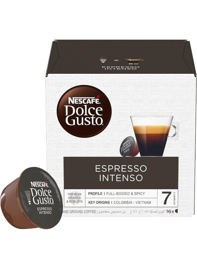 Espresso Intenso 16 Coffee Capsules 112grams Single