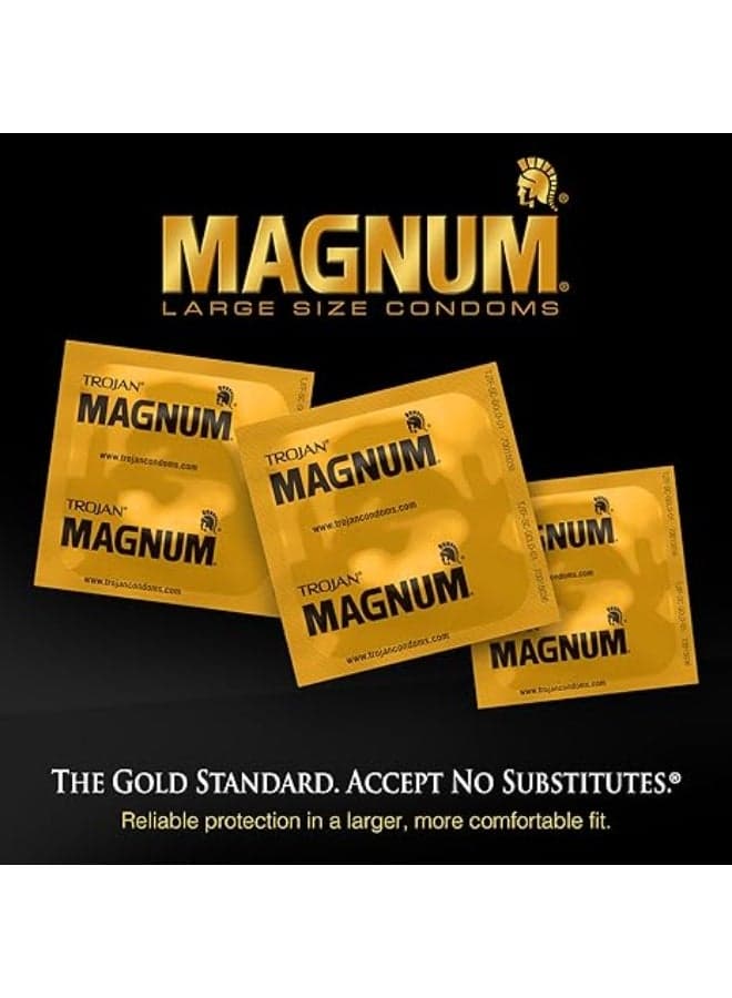 Trojan Magnum XL Lubricated Condoms, 12 Count