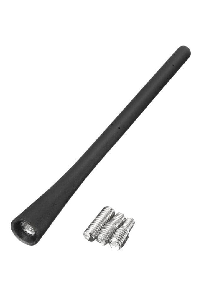 Universal Car Aerial Antenna 17.5cm FM/DAB Car Radio Aerial Replacement Short Rod Vehicle Rubber Car Roof Mount Antenna Mast for Truck SUV, Screws in M4 M5 M6