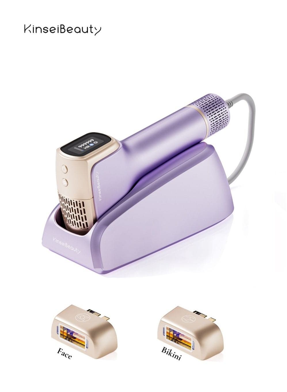 T36 999,999 Flashes 10 Energy Levels Laser Hair Removal, 4℃ Ice Cooling Painless IPL Hair Removal Device, 0.5s/Flash, Extra-large 3.9cm² light outlet, Intelligent Skin Tone Recognition Laser Epilator, Laser Hair Removal Device for Whole Body Bikini Face Arm Armpit Back Leg(1*Bikini+1*Face Lamp)