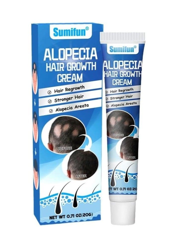 Alopecia Hair Growth Cream, 20g - Revitalizing Scalp and Promoting Hair Growth - Effective Treatment for Alopecia & Thinning Hair - Nourishes & Strengthens Hair Follicles - Reduces Hair Loss