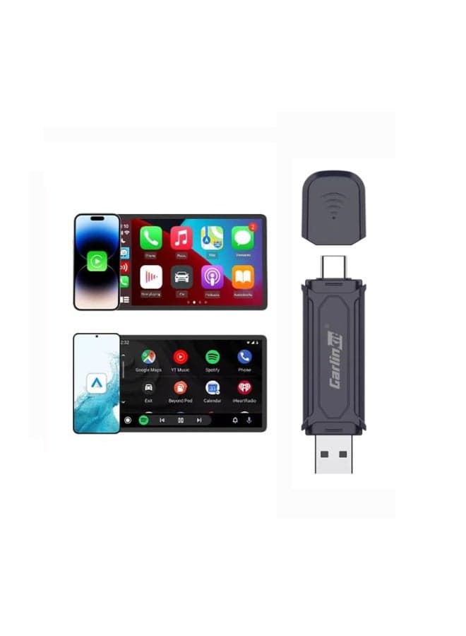 Carlinkit Mini SE Pro Wireless CarPlay & Android Auto Adapter – USB-C/A Universal Car Adapter, 5-Device Multi-Connection, High-Durability, Plug-and-Play