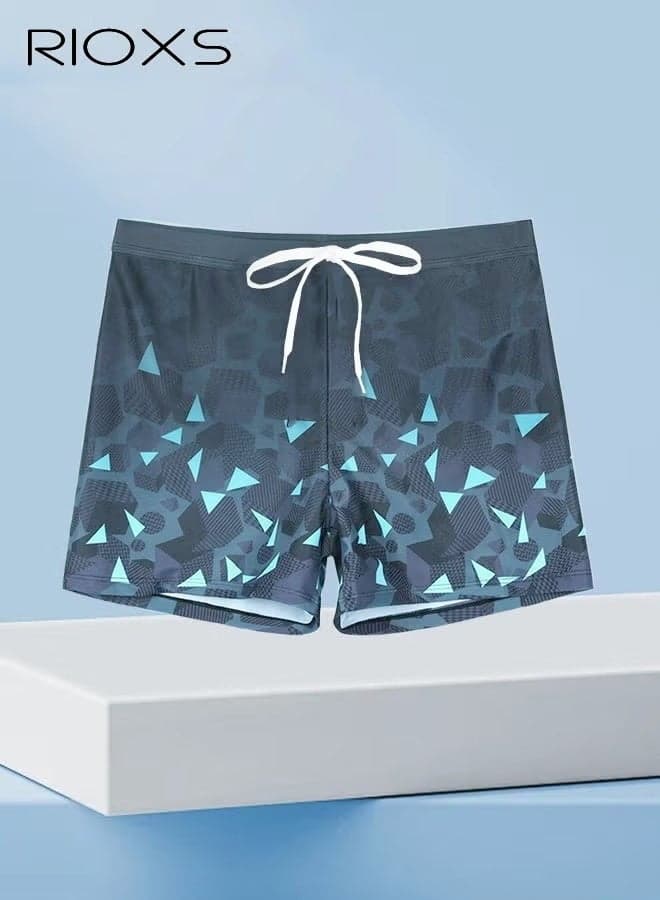 Mens Swim Trunks, 5 inch Quick Dry Drawstring Shorts, Men's Beach Shorts with Mesh Lining, Comfy Breathable Workout Trunks, Dual-layer Swimming Suits Board Shorts, Stretch Athletic Shorts For Men, Fitness Trunks Surfing Shorts, Football Shorts, Geometric Printed Surfing Trunks