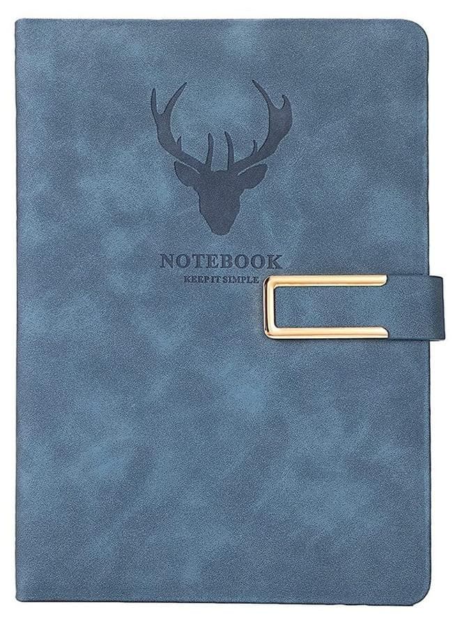 Notebook Journal, A5 Buckle Leather Ruled Notebooks 360 Pages Diary 100gsm Thick Paper Hardcover Notebook with Pocket for Work Men Woman, for Business Writing, Note Taking, School Office