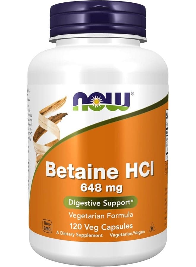 Betaine HCL Dietary Supplement 648mg - 120 Capsule