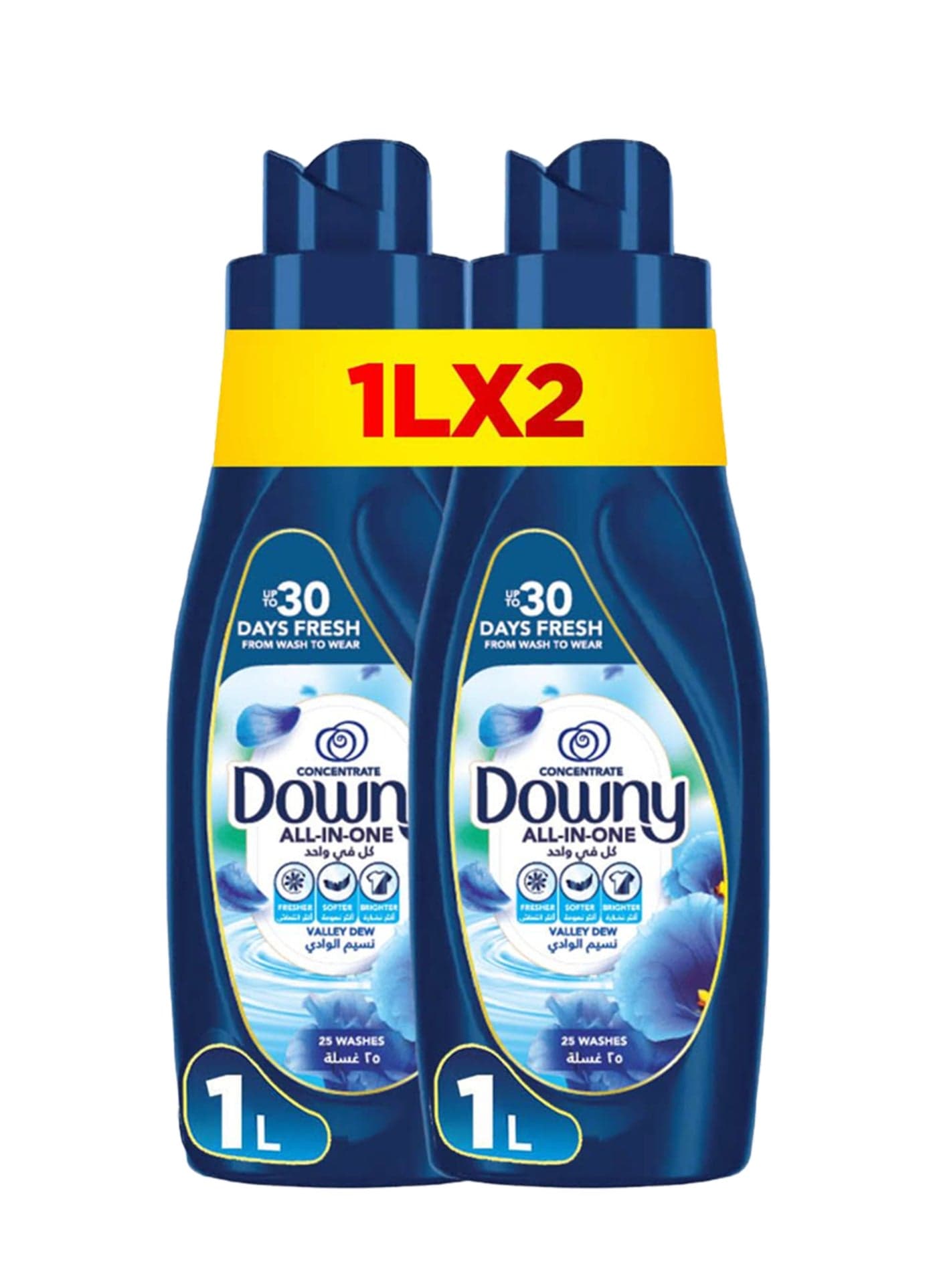 Valley Dew Dual Pack Fabric Conditioner, Concentrate Softener, With Colour Portection, More Softness and Long Lasting Freshness