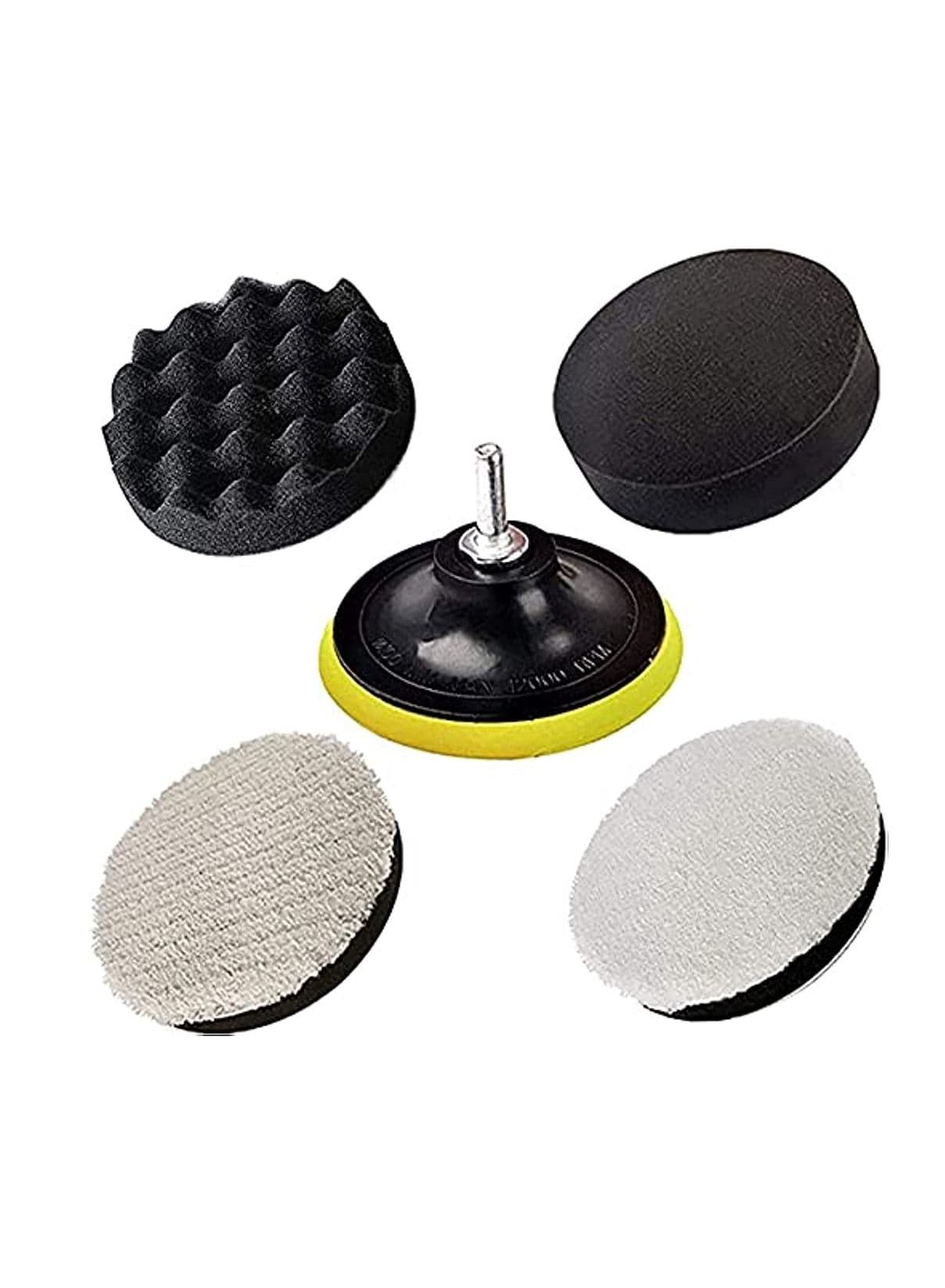 Polishing Pads Polishing Sponge Pad Car Polishers Wool Buffers Polishing Pads Professional Car Polishers Set Kit With M14 Drill Adapter-125mm 5inch