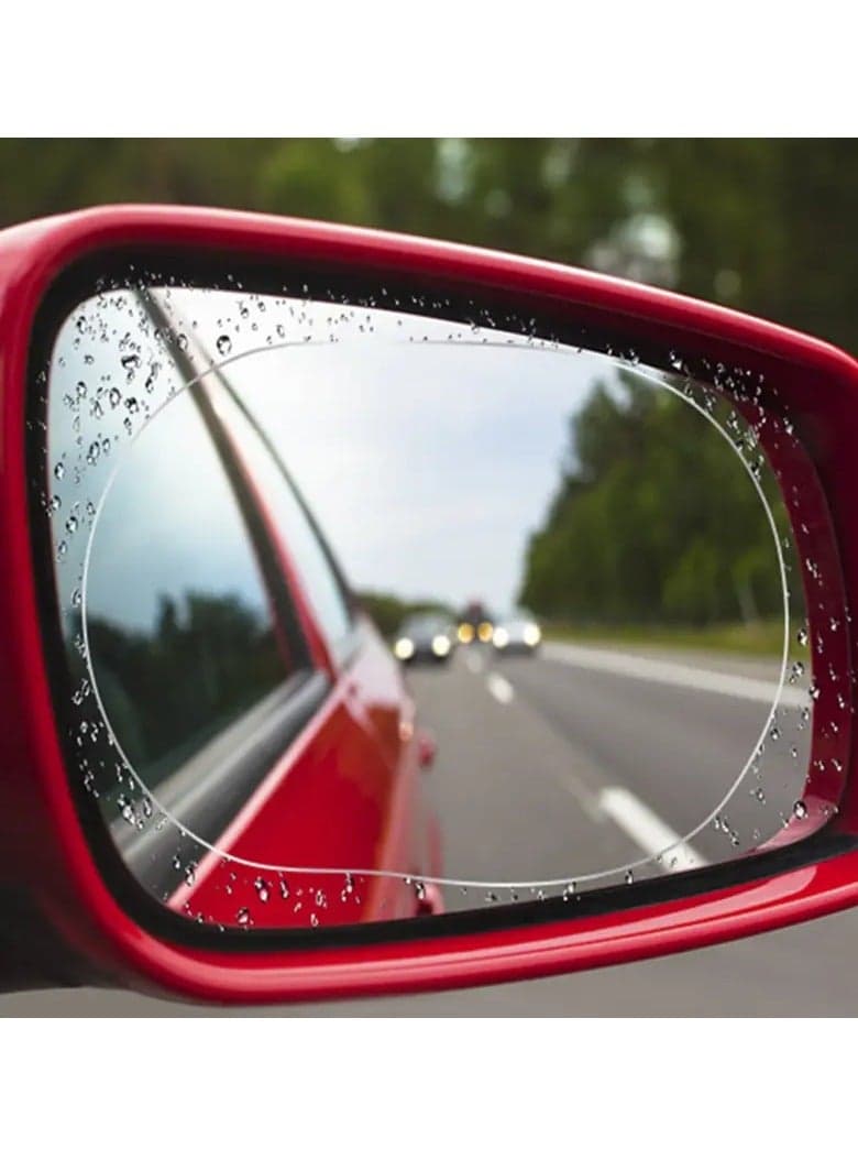 2-Pack PVC Anti-Fog Mirror Protective Film Stickers, Waterproof Rainproof Clear Vision Shield for Vehicle Side Mirrors, Auto Exterior Accessory
